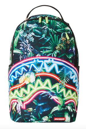 Sprayground Neon Shark Jungle DLXSR Backpack "Neon"