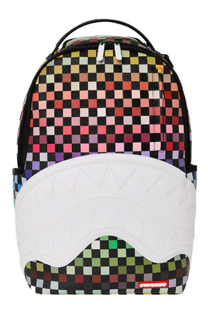 Sprayground Calm Check Colors DLXSV Backpack "White Pink"