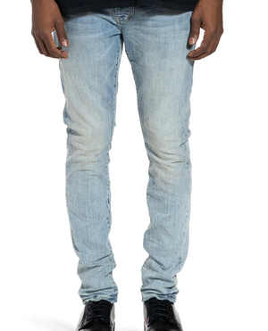 Purple Mens Fade Down Slim Jeans 