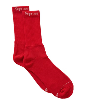 Supreme Hanes Crew Socks "Red"
