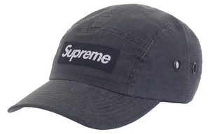 Supreme Distressed Ripstop Camp Dad Hat "Black"