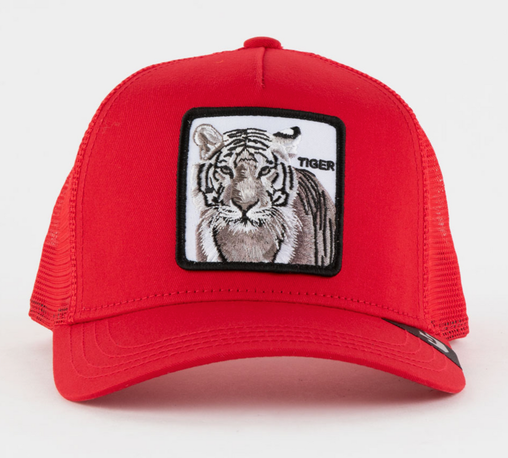 Goorin Bros The White Tiger Snapback Trucker Hat "Red"