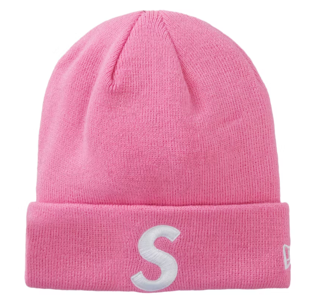 Supreme x New Era S Logo Beanie "Pink"