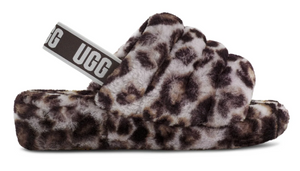 Uggs Womens Fluff Yeah Slide "Grey Panther Print"
