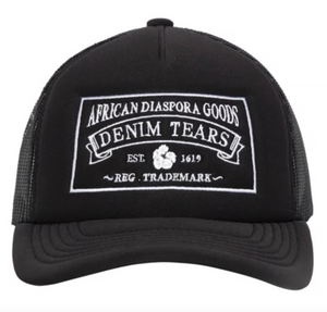Denim Tears Adg Trucker Snapback Hat "Black White"