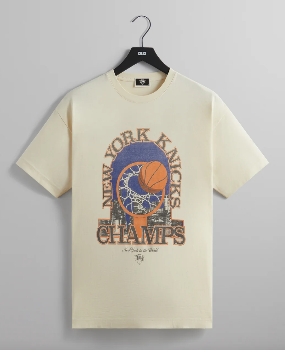 Kith X Knicks Champions Vintage Tee "Sandrift"