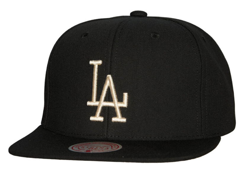Mitchell & Ness Los Angeles Dodgers Team Classic Snapback Beige Bottom 