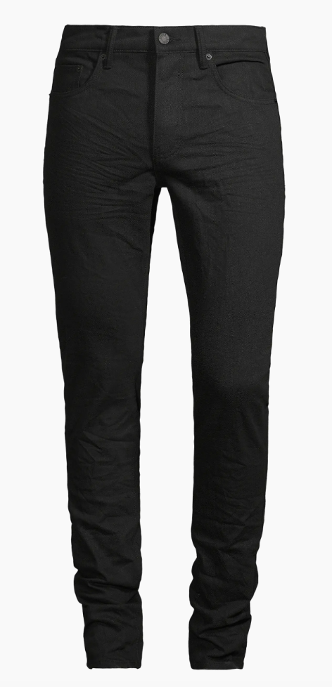 Purple Jeans Black Raw Jeans 