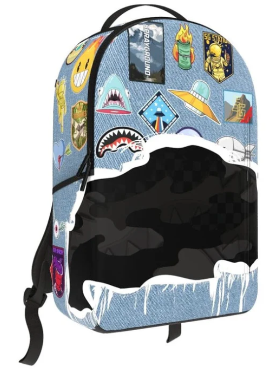 Sprayground Denim Tear 3am Patch Backpack