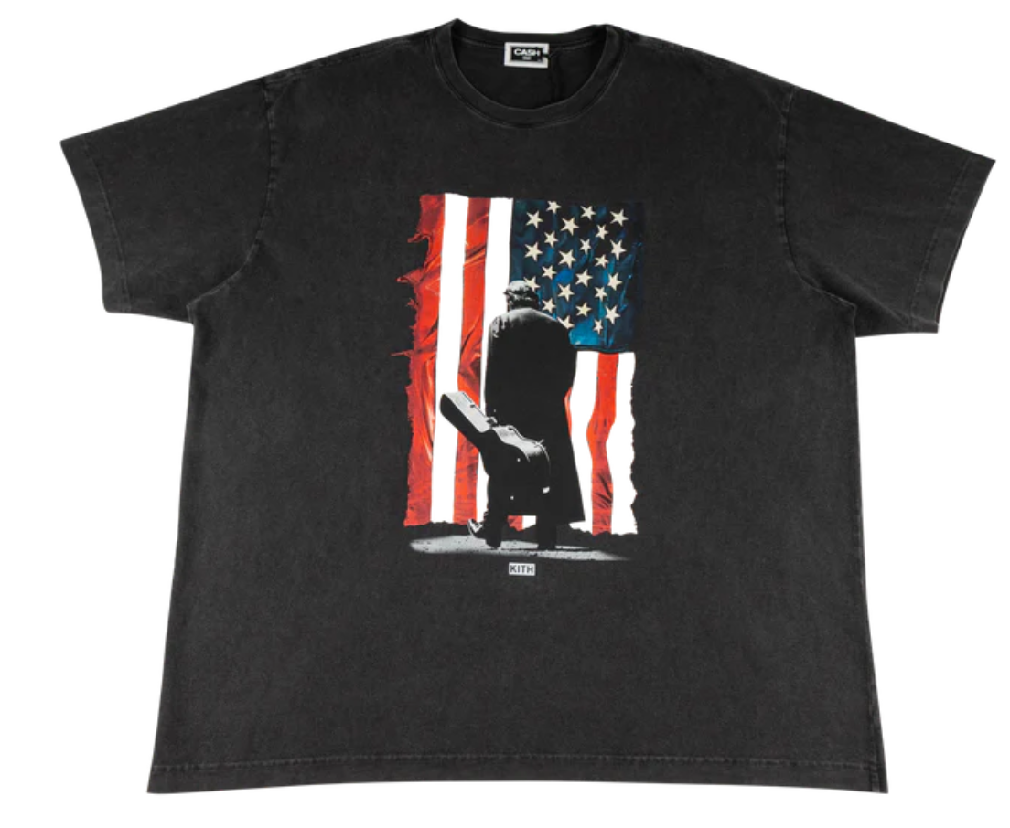 Kith x Johnny Cash American Flag Vintage Tee 