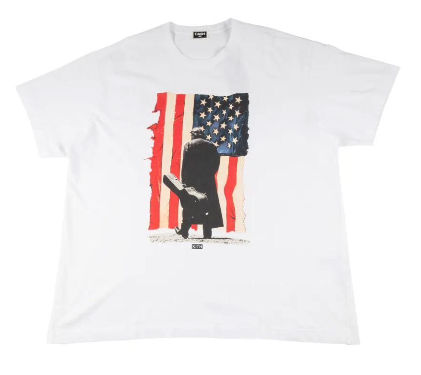 Kith x Johnny Cash American Flag Vintage Tee 