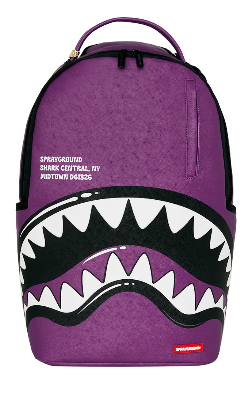 Sprayground Shark Central Bubbly Purple Backpack