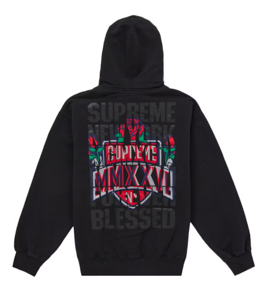 Supreme Blessed Applique Zip Up Hoodie 
