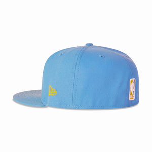 New Era Vancouver Grizzlies Fitted Yellow Bottom "Sky Blue Yellow" (Basketball Embroidery)