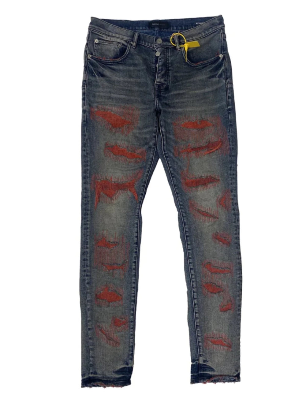 Purple Mens Red Weft Blowout Jeans "Mid Indigo" $385.00