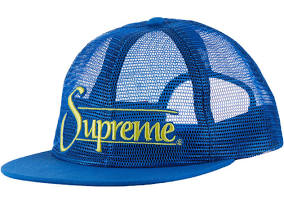 Supreme Mesh Crown 6 Panel Snapback Hat 
