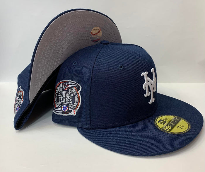 New Era New York Mets Fitted Grey Bottom "Navy Blue" (2000 Subway Series Embroidery)