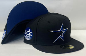 New Era Houston Astros Fitted Royal Bottom "Black Royal" (35 Great Years 65-99 Embroidery)