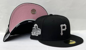 New Era Pittsburgh Pirates Fitted Pink Bottom "Black White" (World Series Embroidery)