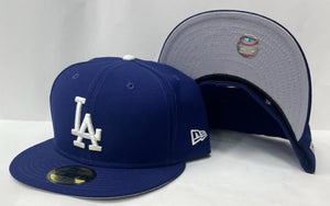 New Era Los Angeles Dodgers Fitted Grey Bottom "Royal Blue White"