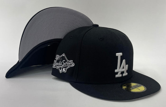 New Era Los Angeles Dodgers Fitted Grey Bottom "Black White" (1988 World Series Embroidery)