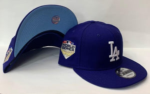 New Era Los Angeles Dodgers Snap back Sky Blue Bottom "Royal Blue" (2018 World Series Embroidery)
