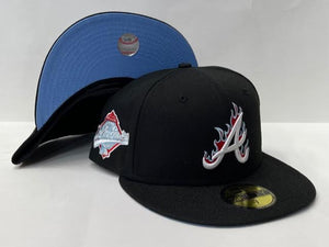 New Era Atlanta Braves Fitted Sky Blue Bottom "Black White Red" (1995 World Series Embroidery)