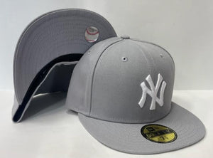 New Era New York Yankees Fitted Grey Bottom "Light Grey White"