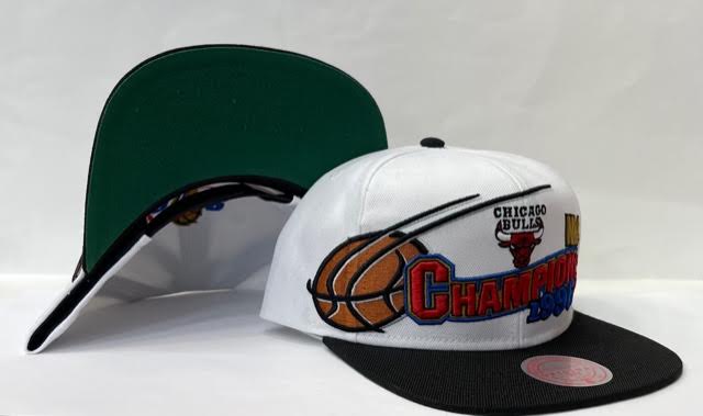 Mitchell & Ness NBA 96 Bulls Champions Wave 2T Snapback "White Black"