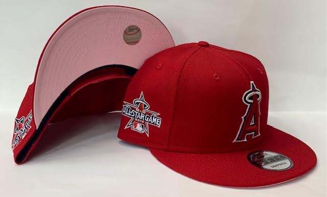 New Era L.A. Anaheim Angels Snap back Pink Bottom "Red Red" (2010 All Star Game Embroidery)