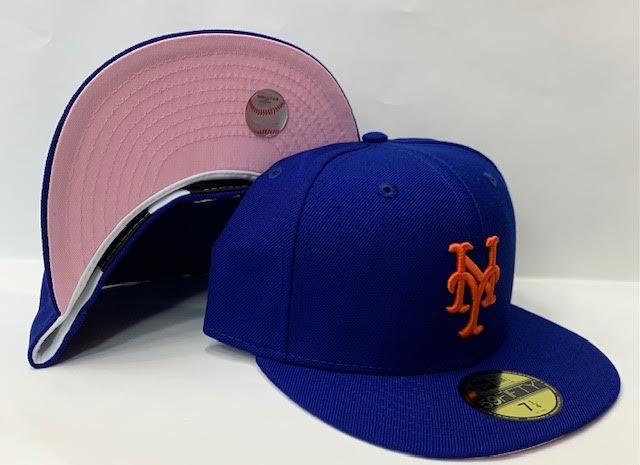 New Era New York Mets Fitted Pink Bottom "Royal Orange"