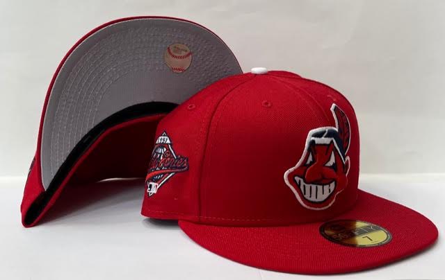 New Era Cleveland Indians Fitted Grey Bottom "Red Navy" (1997 World Series Embroidery)