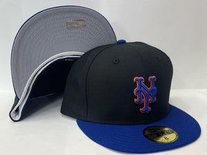 New Era New York Mets Fitted Grey Bottom "Black Royal"