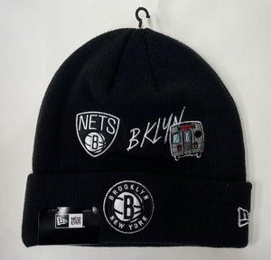New Era Brooklyn Nets "Black White" (Statue of Liberty Embroidery)