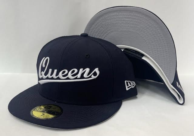 New Era Queens NY Fitted Grey Bottom "Navy White"