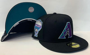 New Era Arizona Diamondbacks Fitted Teal Bottom "Black Teal Purple" (1998 Inaugural Season Embroidery)