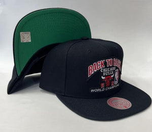 Mitchell & Ness Chicago Bulls NBA 91/92 B2B Snapback Green Bottom "Black Red"