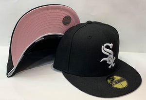 New Era Chicago White Sox Fitted Pink Bottom "Black White"