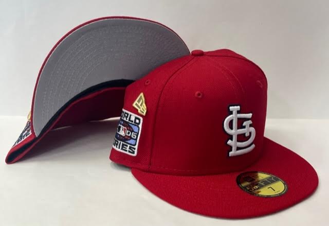 New Era St. Louis Cardinals Fitted Grey Bottom "Red White" (2006 World Series Embroidery With New Era Pin)