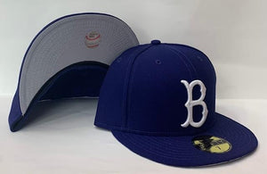 New Era Brooklyn Dodgers Fitted Grey Bottom "Royal White"