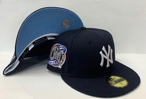 New Era New York Yankee Fitted Sky Blue Bottom "Navy Blue White" (2000 Subway Series Embroidery)