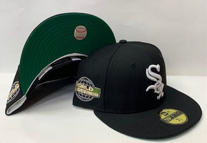 New Era Chicago White Sox Fitted Green Bottom "Black White" (2005 World Series Embroidery)