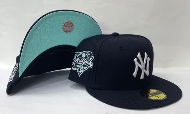 New Era New York Yankee Fitted Teal Bottom "Navy White" (2000 World Series Embroidery)