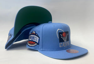 Mitchell & Ness Cleveland Cavaliers Snap back Green Bottom "Sky Blue Black" (Eastern Conference Patch Embroidery)