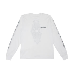 Chrome Hearts Floral Cross Long Sleeve "White Black Silver"