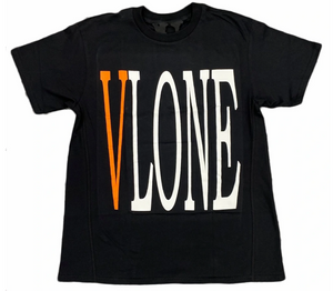Vlone Staples Tee "Black White Orange" $350.00