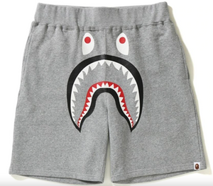 A Bathing Ape Shark Sweat Shorts "Grey Camo" $250.00