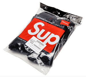 Supreme Hanes Crew Socks "Black"