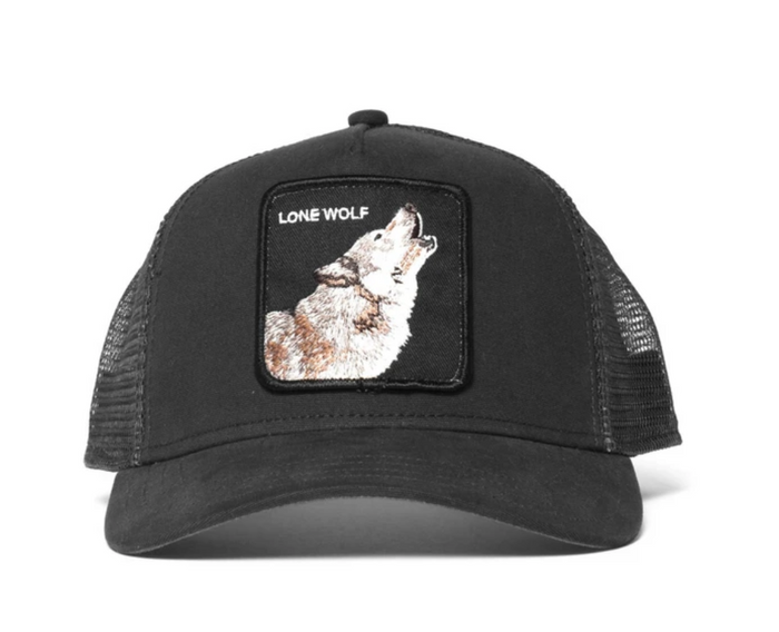 Goorin Bros The Lone Wolf Snapback Trucker Hat "Black"