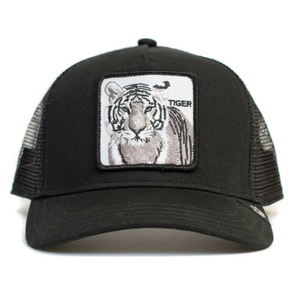 Goorin Bros White Tiger Farm Snapback Trucker Hat "Black"